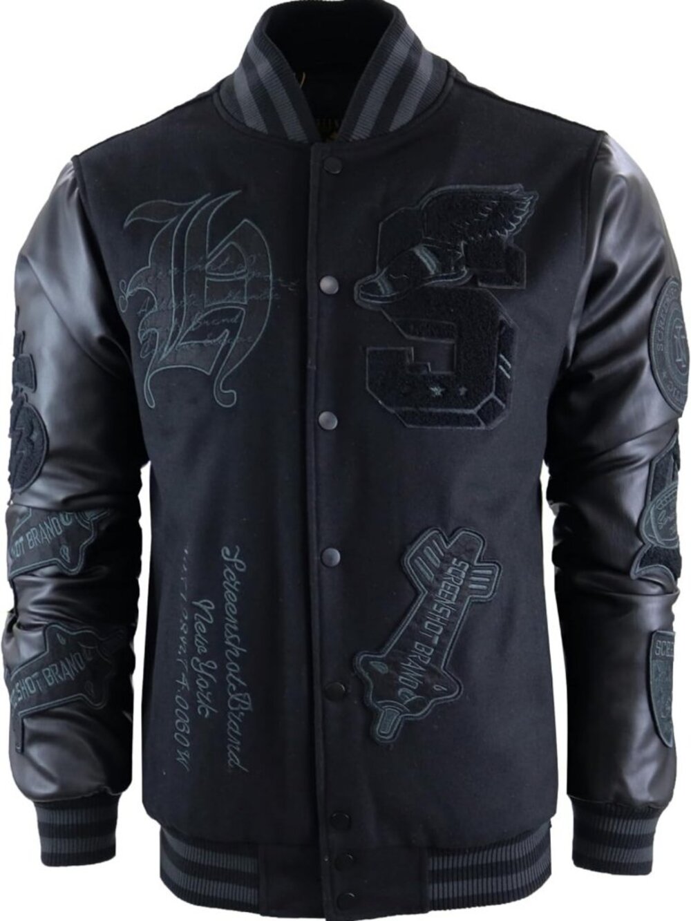 Men's Urban Varsity Jacket - Quilted Lining, Heavyweight Streetwear Fashion